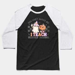 I Teach  School Teacher Halloween Baseball T-Shirt